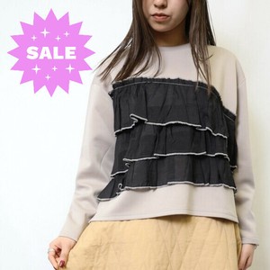 【WEB限定特別価格】前3段フリルプルオーバー　異素材