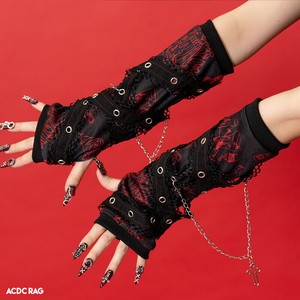 Arm Covers "Harajuku Style" Red "Yami Kawaii" Arm Cover