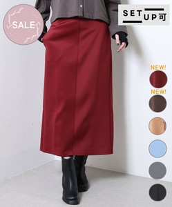 【セール】【each 新色入荷＆再入荷】クッションダイバー地セミフレアスカート・セット可　2024AW