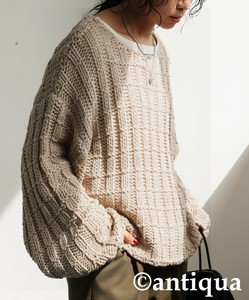 [antiqua] Sweater/Knitwear Ladies fashion Bulky Knit Short Length