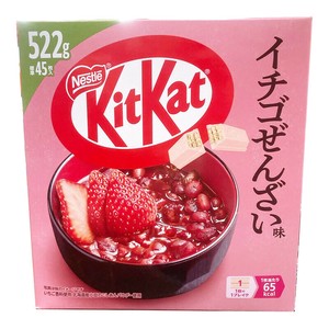 【冬季限定】キットカット イチゴぜんざい 522g イチゴ果汁パウダーとあんパウダーのキットカット