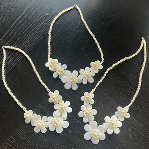 Necklace/Pendant Necklace White 3-pcs set