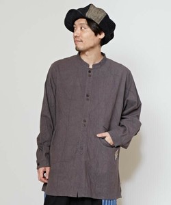Button Shirt Band Collar