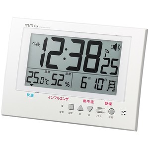 MAG 電波掛け時計 ガードマン W-785WH-Z ノア精密