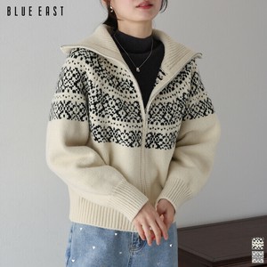 Sweater/Knitwear Front Zipper Nordic Pattern [2024 NEW]