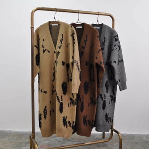 Cardigan Nuance Pattern Brown Beige