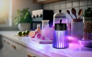 USB充電式 バチコロ蚊・コバエくん　ブルーライト　薬品不使用　ランタン