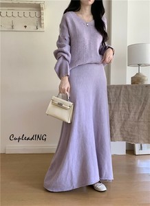 ◆◆大人気◆◆早い者勝ち カットソー セットアップ レディース ロングスカート