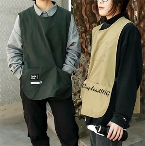 ≪予約商品≫早い者勝ち 家事エプロン 韓国風 撥水 防汚 出勤作業服 ベストエプロン 大人気 袖なしエプロン