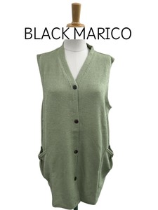 <2025春物新作>ミセスパステルカラーVネックスタンダードベスト　2025春物人気　BLACK MARICO