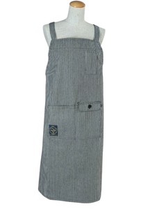 围裙 附盖 口袋 竖纹