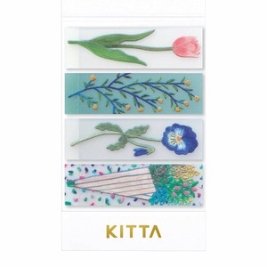 KITTA Washi Tape Flower KING JIM Clear