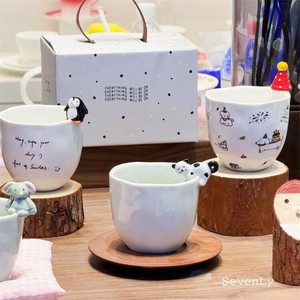 韓国ファッション コーヒーカップ マグカップ 陶器「2024新作」