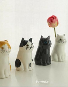【新色追加】猫振り子 花瓶 陶器「2024新作」