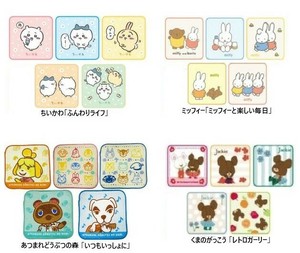 キャラクター ミニタオル 5枚組 タオルハンカチ ポケットタオル タオル ちいかわ ミッフィー