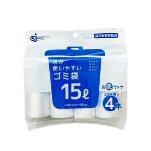 次が使いやすい・お徳パック 15L　20枚巻×4本　HDR-15L-4
