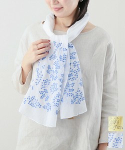 Stole Floral Pattern Cotton 150 x 32cm