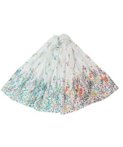 Stole Floral Pattern Cotton 160 x 40cm