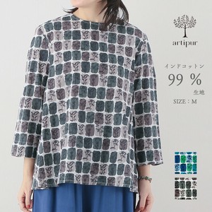 ボタニカルプリントステッチドビーブラウス 25S050