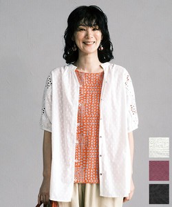 Button Shirt/Blouse Cotton Rough