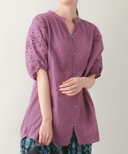 Button Shirt/Blouse Cotton Rough