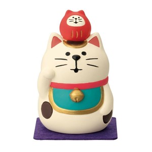 【マスコット】FUKU 福 MONO concombre のせのせ招き猫 ぶち