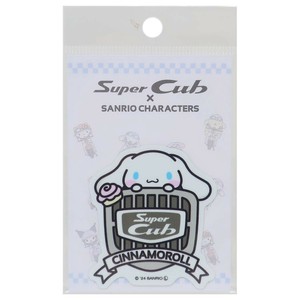 【ステッカー】シナモロール ビニールステッカー Super Cub×サンリオ 02