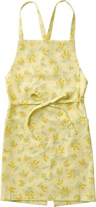 ミモザ　エプロン　YE　花柄　母の日　エプロン　おしゃれ※欠品/2025.5月中旬入荷予定