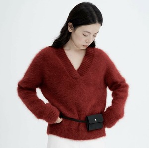 u26202 レディース ニット セーター トップス カットソー Vカラー 2024冬新作 4色 韓国風