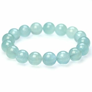 Gemstone Bracelet Aquamarine/Coral Natural Stone 12mm