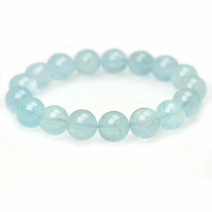 Gemstone Bracelet Aquamarine/Coral Natural Stone 13mm