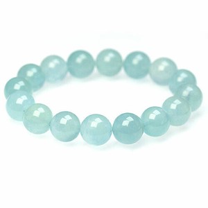 Gemstone Bracelet Aquamarine/Coral Natural Stone 13mm