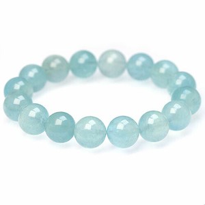 Gemstone Bracelet Aquamarine/Coral Natural Stone 13mm