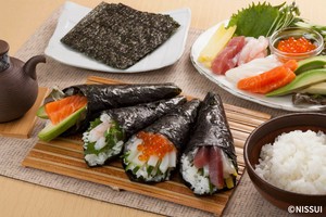 ★業務用：手巻き寿司等★ 十文字切（4切） 焼海苔 日本産 【梅】 Roasted Nori 【RANK：C】 動画あり