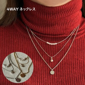 ネックレス 3連 チェーン レディース アクセサリー 軽い 韓国 個性的 ショート 普段使い