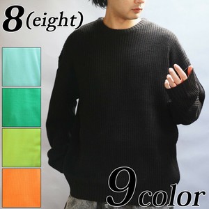 Sweater/Knitwear Crew Neck Ribbed Large Silhouette Men's