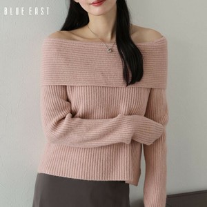 毛衣/针织衫 罗纹针织 露肩 长袖 宽松 2024新品