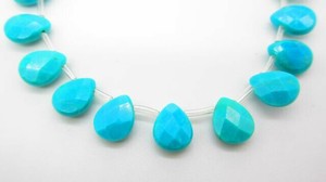 ☆天然☆【本トルコ】☆【スタビライズドターコイズ】☆連☆パーツ☆平ツユカット9×11×4-5mm☆20粒