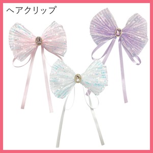 『SBTKクリップ-195/196/197』スパンコール チュール リボン ヘアクリップ 参考上代700円（税抜）