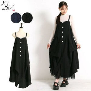 Casual Dress Check Pinafore Dress Made in Japan