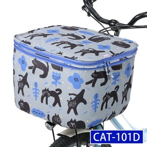【雨具】【カバー】【自転車用品】2段式前カゴカバー(ネコ柄シリーズ)　ブルーキャット CAT-101D