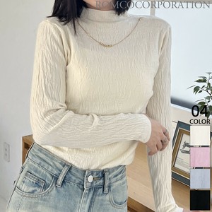 Sweater/Knitwear Necklace Bottle Neck Knit Tops [2024 NEW]