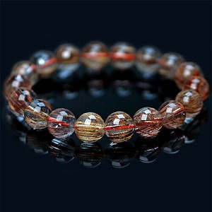 Gemstone Bracelet Rutile Quartz 11mm