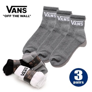 バンズ【VANS】Classic Half Crew Socks 靴下 3足セット クォーターソックス ショートソックス