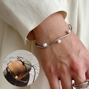 Plain Chain Bracelet Pearl Ladies fashion Lightweight Bangle
