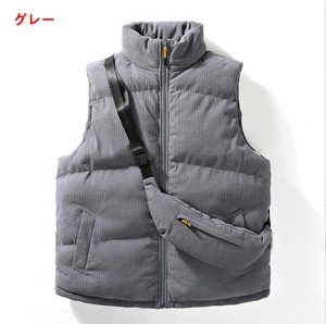 ベスト 胸バッグ 保温 カップル 綿服 秋冬 無地 快適 男女兼用 ファッション  ABQ551