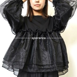 チュールレイヤード　プルオーバー