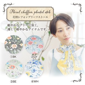 Stole Lightweight Floral Pattern S/S