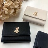 再入荷・即納☆リピート商品【テディベアプレート付き】〜くまがま口折財布
