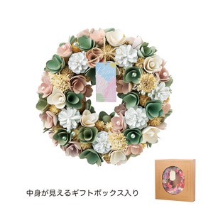 ナチュラルリース 　シフォンピンクグリーン